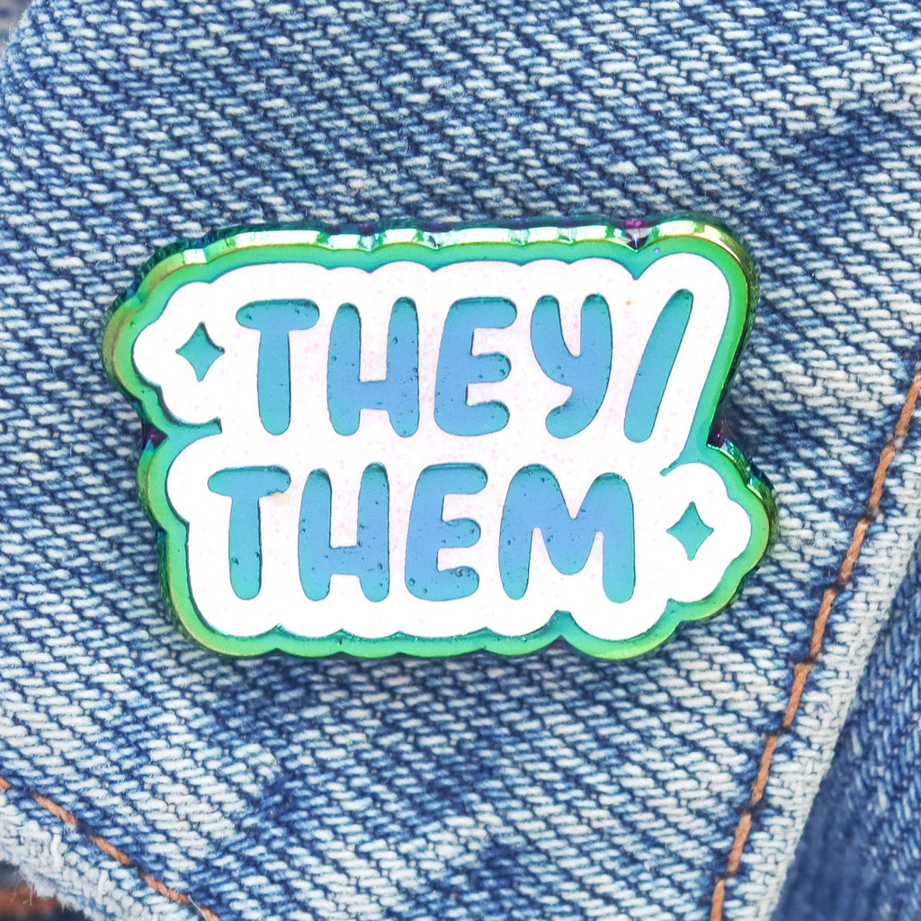 They/Them Pronouns Enamel Pin