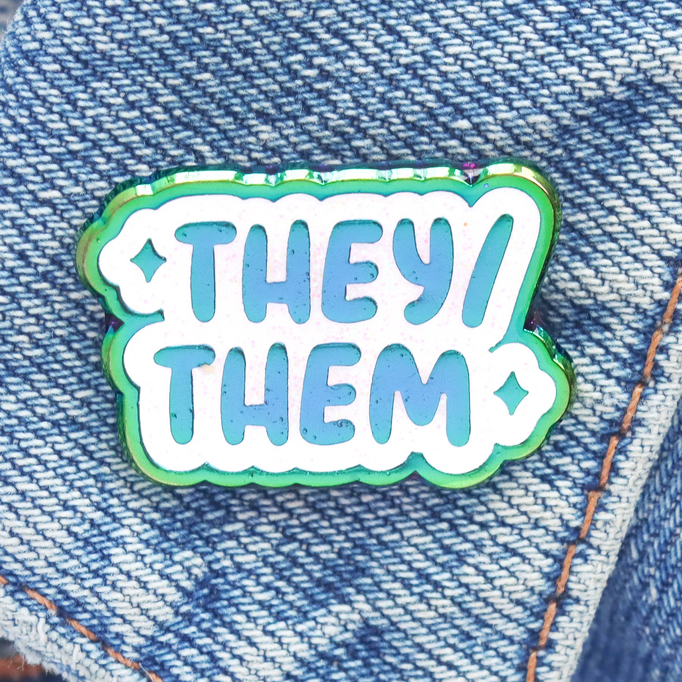 They/Them Pronouns Enamel Pin
